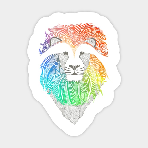 Zoo et Be - Colored Lion Sticker by Art_et_Be